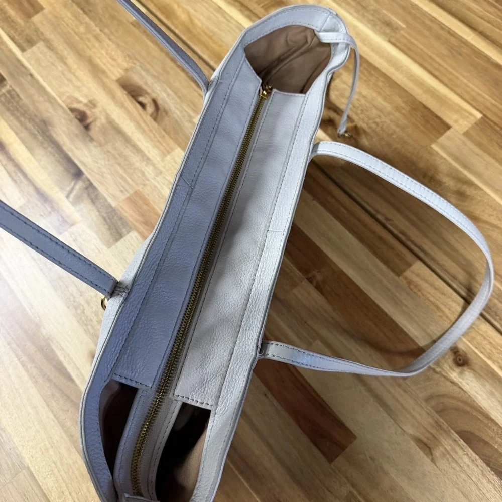 Hobo International Leather Handbag Shoulder Bag Tote Bag White